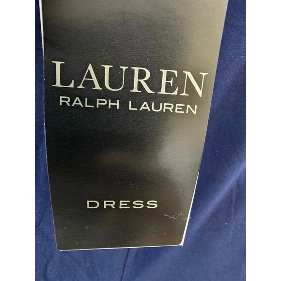 Lauren Ralph Lauren Jersey Off-the-Shoulder Side-Slit Column Gown Women's 6 Navy